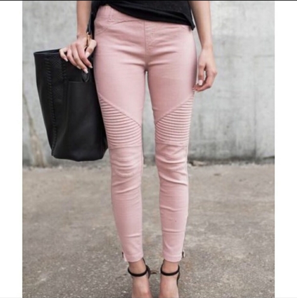 Olive moto jean leggings with ankle zipper - Picture 8 of 8